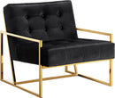 Pierre Black Velvet Accent Chair - NY Furniture Direct (NY)