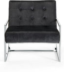 Alexis Black Velvet Accent Chair - NY Furniture Direct (NY)