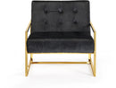 Pierre Black Velvet Accent Chair - NY Furniture Direct (NY)