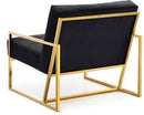 Pierre Black Velvet Accent Chair - NY Furniture Direct (NY)