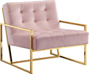 Pierre Pink Velvet Accent Chair - NY Furniture Direct (NY)