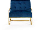 Pierre Navy Velvet Accent Chair - NY Furniture Direct (NY)