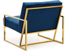 Pierre Navy Velvet Accent Chair - NY Furniture Direct (NY)