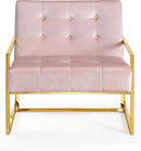 Pierre Pink Velvet Accent Chair - NY Furniture Direct (NY)