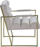 Wayne Cream Velvet Accent Chair - NY Furniture Direct (NY)