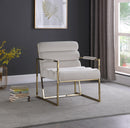 Wayne Cream Velvet Accent Chair - NY Furniture Direct (NY)