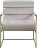 Wayne Cream Velvet Accent Chair - NY Furniture Direct (NY)