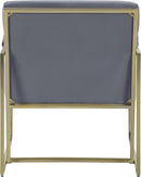 Wayne Grey Velvet Accent Chair - NY Furniture Direct (NY)