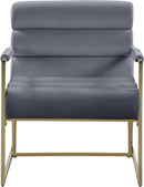 Wayne Grey Velvet Accent Chair - NY Furniture Direct (NY)
