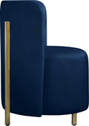 Rotunda Navy Velvet Accent Chair - NY Furniture Direct (NY)