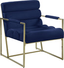 Wayne Navy Velvet Accent Chair - NY Furniture Direct (NY)