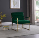 Wayne Green Velvet Accent Chair - NY Furniture Direct (NY)