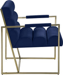 Wayne Navy Velvet Accent Chair - NY Furniture Direct (NY)