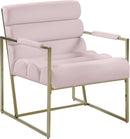 Wayne Pink Velvet Accent Chair - NY Furniture Direct (NY)