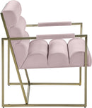 Wayne Pink Velvet Accent Chair - NY Furniture Direct (NY)