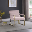 Wayne Pink Velvet Accent Chair - NY Furniture Direct (NY)
