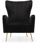 Opera Black Velvet Accent Chair - NY Furniture Direct (NY)