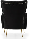 Opera Black Velvet Accent Chair - NY Furniture Direct (NY)