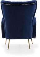 Opera Navy Velvet Accent Chair - NY Furniture Direct (NY)