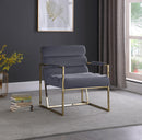 Wayne Grey Velvet Accent Chair - NY Furniture Direct (NY)