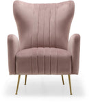 Opera Pink Velvet Accent Chair - NY Furniture Direct (NY)