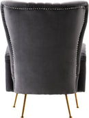Opera Grey Velvet Accent Chair - NY Furniture Direct (NY)