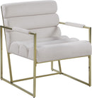 Wayne Cream Velvet Accent Chair - NY Furniture Direct (NY)