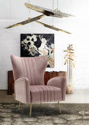 Opera Pink Velvet Accent Chair - NY Furniture Direct (NY)