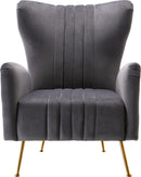 Opera Grey Velvet Accent Chair - NY Furniture Direct (NY)