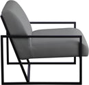 Industry Grey Faux Leather Accent Chair - NY Furniture Direct (NY)