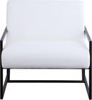 Industry White Faux Leather Accent Chair - NY Furniture Direct (NY)