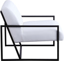 Industry White Faux Leather Accent Chair - NY Furniture Direct (NY)