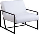 Industry White Faux Leather Accent Chair - NY Furniture Direct (NY)