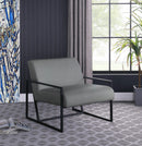 Industry Grey Faux Leather Accent Chair - NY Furniture Direct (NY)