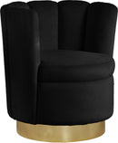 Lily Black Velvet Accent Chair