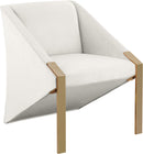 Rivet Cream Velvet Accent Chair