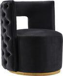 Theo Black Velvet Accent Chair - NY Furniture Direct (NY)