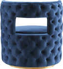 Theo Navy Velvet Accent Chair - NY Furniture Direct (NY)