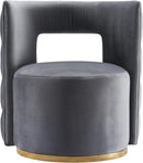 Theo Grey Velvet Accent Chair - NY Furniture Direct (NY)