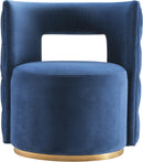 Theo Navy Velvet Accent Chair - NY Furniture Direct (NY)