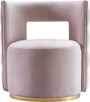 Theo Pink Velvet Accent Chair - NY Furniture Direct (NY)