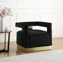 Armani Black Velvet Accent Chair - NY Furniture Direct (NY)