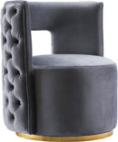 Theo Grey Velvet Accent Chair - NY Furniture Direct (NY)