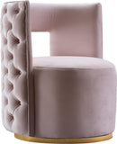 Theo Pink Velvet Accent Chair - NY Furniture Direct (NY)