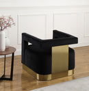 Armani Black Velvet Accent Chair - NY Furniture Direct (NY)