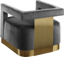 Armani Grey Velvet Accent Chair - NY Furniture Direct (NY)