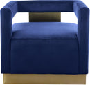 Armani Navy Velvet Accent Chair - NY Furniture Direct (NY)