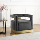 Armani Grey Velvet Accent Chair - NY Furniture Direct (NY)