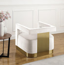 Armani Cream Velvet Accent Chair - NY Furniture Direct (NY)