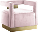 Armani Pink Velvet Accent Chair - NY Furniture Direct (NY)